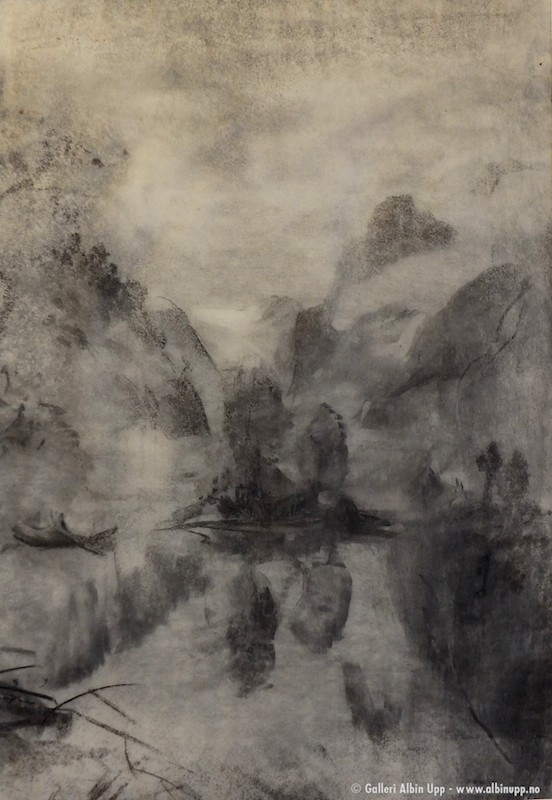 8431  Motiv fra Sogn  58x40cm  Pris etter avtale